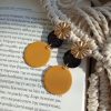 Glitter black and gold statement earrings - Image 3