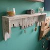 Rustic wall mounted coat rack and shelf - Image 6