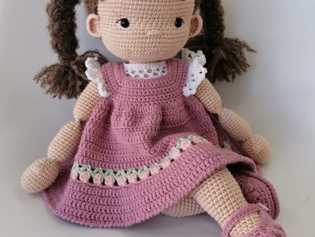Handmade crocheted stylish set of clothes for Doll Mari - Tulips