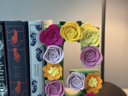 Vibrant Felt-Decorated Letter Bookends - G