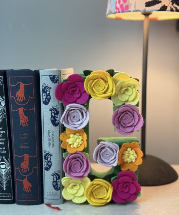 Vibrant Felt-Decorated Letter Bookends - Image 2