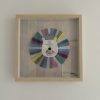 Adorable Framed Felt Lion -25x25cm