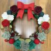 Festive Felt Winter Wreath-30cm - Image 6