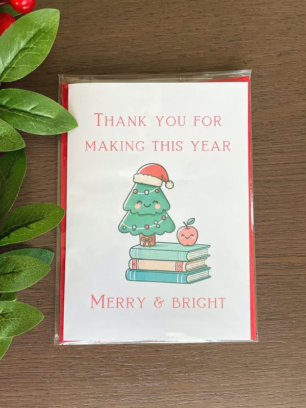 Christmas Card | For Teachers | Thank You for Making This Year Merry and Bright - Image 2