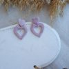 Lilac heart earrings - Image 3