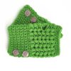 green cozy & warm crocheted mittens - whole