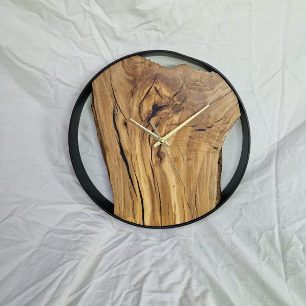 Wall Clock in Olive Wood