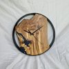 Wall Clock in Olive Wood