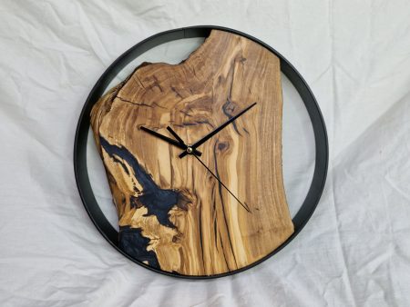 Wall Clock in Olive Wood