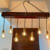 Hanging Pendant Light Rustic Solid Wood - Image 2
