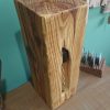 Repurposed solid olive block table lamp - Image 3