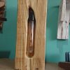 Repurposed solid olive block table lamp - Image 5