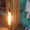 Repurposed solid olive block table lamp - Image 4