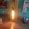 Repurposed solid olive block table lamp - Image 6
