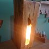 Repurposed solid olive block table lamp - Image 10