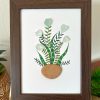 Pretty Floral Arrangement Made With Sea Pottery and Seaglass - Image 2