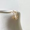 Gold Sparkle Pearl Earring Cuff - Image 2