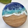 Ocean inspired resin and wood fridge magnet bottle opener. - Image 3