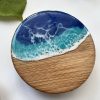 Ocean inspired resin and wood fridge magnet bottle opener. - Image 4