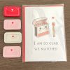 Anniversary Card | Valentine's Day Card | "I’m So Glad We Matched" | Matchbox and Matchstick Design - Image 2