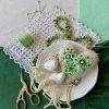Mint green heart ornament. Beaded Cyprus heart. - Image 5