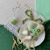 Mint green heart ornament. Beaded Cyprus heart. - Image 4