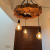 Hanging Lights Olive Wood Live Edge