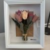 Framed Felt Tulip Bouquet -Pink