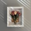 Framed Felt Tulip Bouquet -Pink