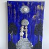 Pebbles on Canvas "Under The Moon Light", A perfect gift for a soulmate - Image 3