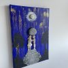 Pebbles on Canvas "Under The Moon Light", A perfect gift for a soulmate - Image 7