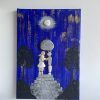 Pebbles on Canvas "Under The Moon Light", A perfect gift for a soulmate