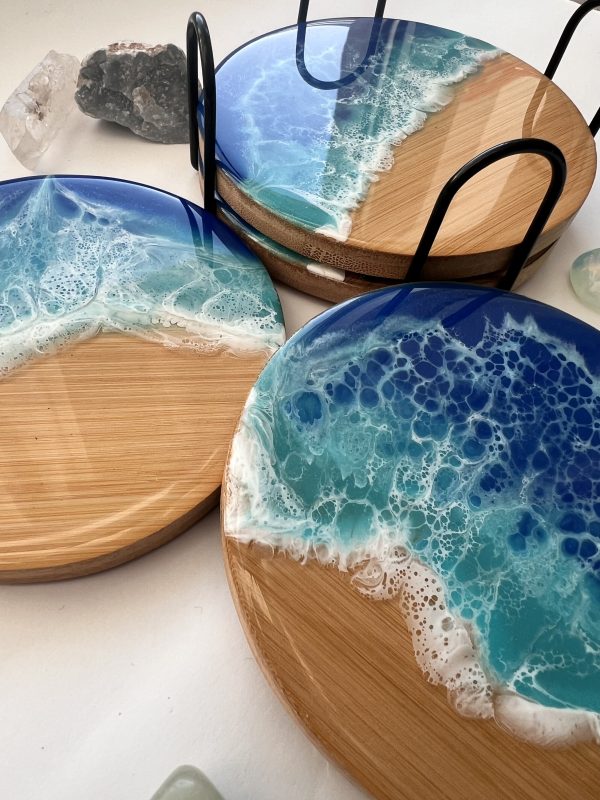 Ocean resin coasters set of four. - Image 5