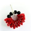the "Lady in red" earrings // playful & elegant red & black women's earrings - detail