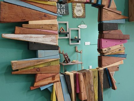 Unique, one off, handmade wall mounted mirror