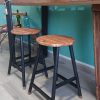 Beautiful pair of handmade stools - Image 3