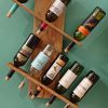 Repurposed pine, wall-mounted bottle rack