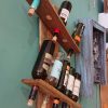 Repurposed pine, wall-mounted bottle rack - Image 3