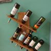 Repurposed pine, wall-mounted bottle rack - Image 5
