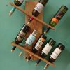 Repurposed pine, wall-mounted bottle rack - Image 4