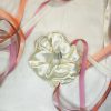 off-white satin scrunchie