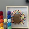 Cheerful Framed Felt Hedgehog - 1 available