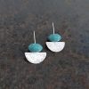 Silver earrings with turquoise howlite stone - Image 5