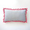 the "Silly Princess" cushion // grey & fuchsia decorative cushion - whole