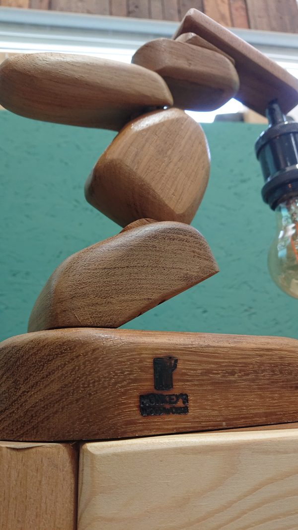 One of a kind table lamp that finds it's inspiration from the beautiful beach stone stacking art style - Image 9