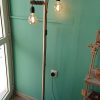 Dual bulb, free standing floor lamp