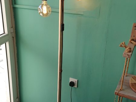Dual bulb, free standing floor lamp