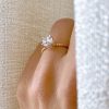 Gold-Filled Twist Band Ring Cubic Zirconia – Dainty Engagement or Travel Ring - M (US size 6.5 - EU size 52) - Image 2