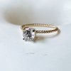 Gold-Filled Twist Band Ring Cubic Zirconia – Dainty Engagement or Travel Ring - M (US size 6.5 - EU size 52) - Image 4