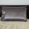 satin pillowcase dark grey